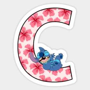 Stitch letter Sticker